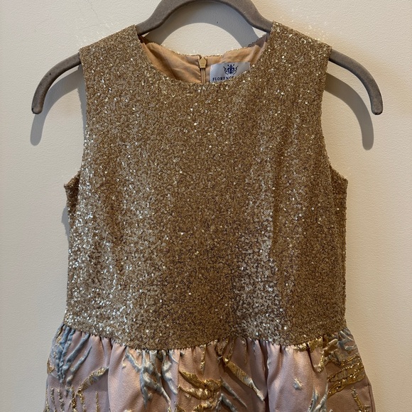 Florence Fancy Holiday Sequin Patterned dress size 14(kids) - Picture 2 of 6